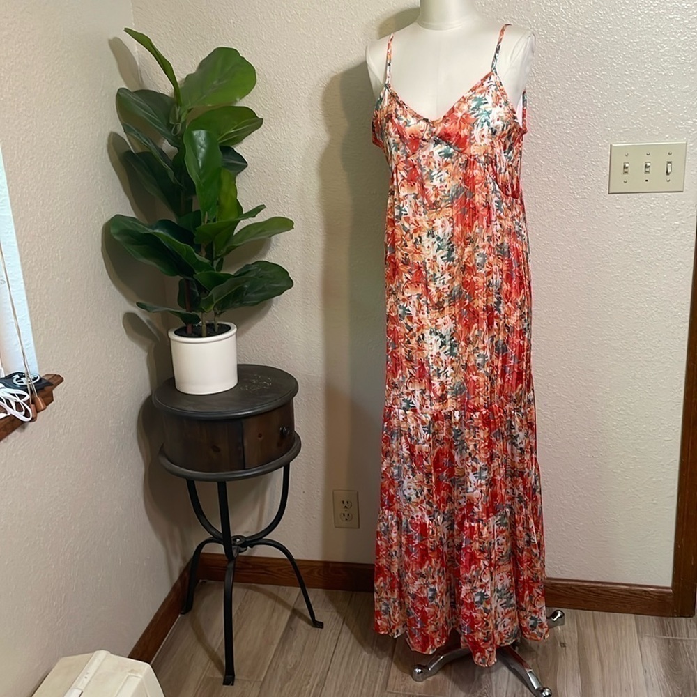 Pink Lily flory print maxi dress